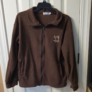Brown Fleece Zip-Up Jacket
